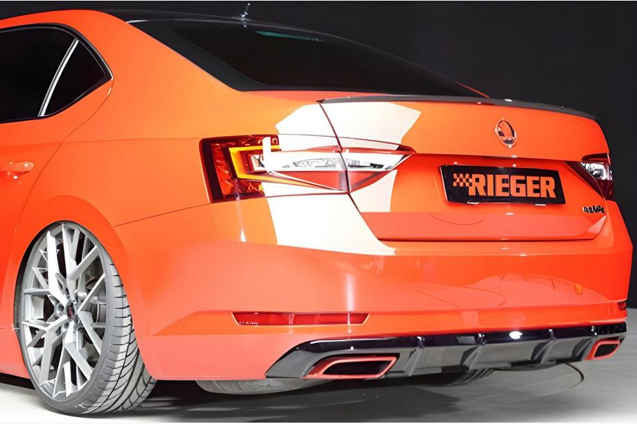 Skoda Superb 2015–2024 Aizmugurējais difuzors DPT V-1 (spīdīgi melns) Image