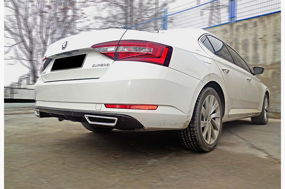 Skoda Superb 2015–2024 Aizmugurējais difuzors DPT V-2 (spīdīgi melns) Foto 6