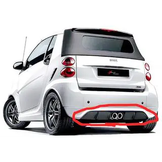 Aizmugurējais difuzors DPT (spīdīgi melns) Smart 2014– foto 1