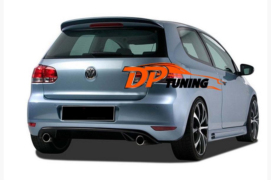 Volkswagen Golf 6 2008–2014 Aizmugurējais difuzors DPT V-1 (Base versijai, melns spīdīgs) Image