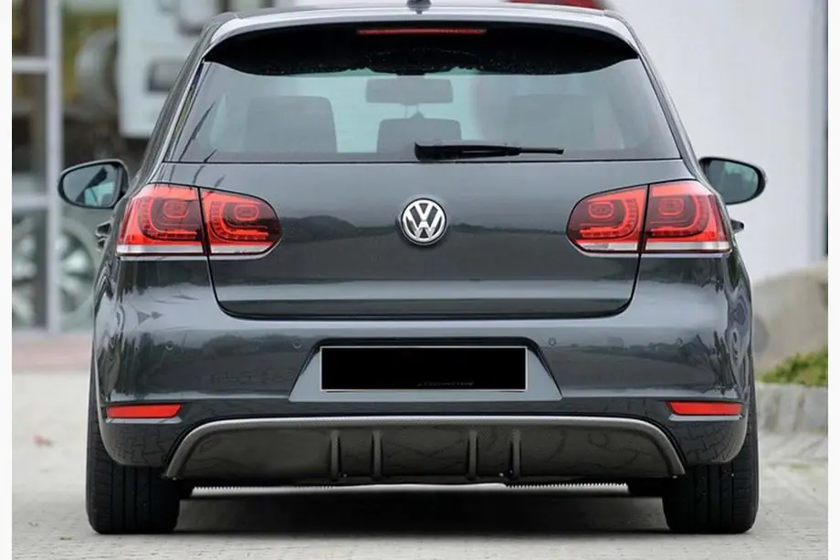 Volkswagen Golf 6 2008–2014 Aizmugurējais difuzors DPT V-3 (GTI, spīdīgi melns) Image