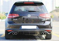 Volkswagen Golf 7/E-Golf 2012–2020 Aizmugurējais difuzors DPT V-6 (2012-2017, spīdīgi melns) foto 4