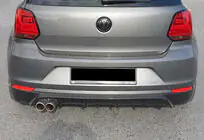 Volkswagen Polo 2010–2017 Aizmugurējais difuzors DPT (2014-2017, melns spīdīgs) foto 3