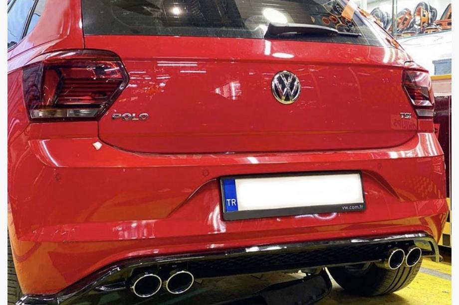 Volkswagen Polo 2017– Aizmugurējais difuzors DPT V-1 (spīdīgi melns) Image