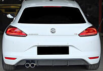 Volkswagen Scirocco 2008–2017 Aizmugurējais difuzors DPT V-5 (2014-2017, spīdīgi melns) foto 2