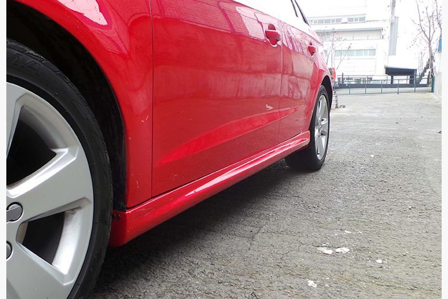 Audi A3 2012–2020 Sānu sliekšņi DPT (HB, melns spīdums) Foto 1