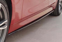 BMW 3. sērija F30/F31 2012–2019 DPT V-3 sliekšņu uzlikas (M-Sport sliekšņiem, melns spīdīgs) foto 1