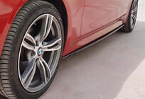 BMW 3. sērija F30/F31 2012–2019 DPT V-3 sliekšņu uzlikas (M-Sport sliekšņiem, melns spīdīgs) foto 3