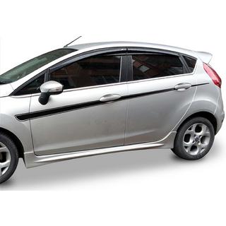 Sānu sliekšņi DPT V-2 (HB, melns spīdīgs) Ford Fiesta 2008–2017 foto 1