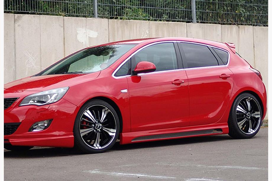 Opel Astra J 2009–2015 Sānu sliekšņu uzlikas DPT V-2 (spīdīgi melnas) Image