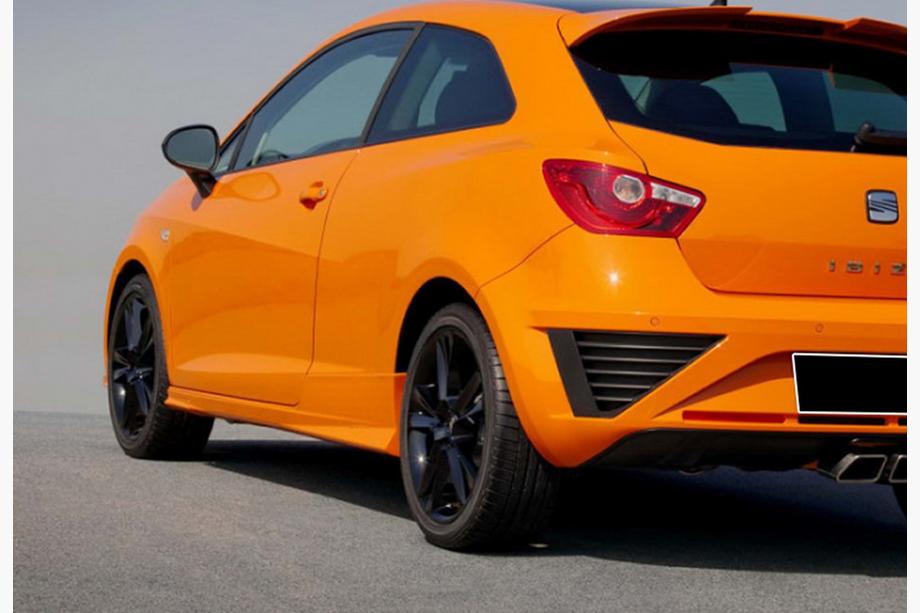 Seat Ibiza 2010–2017 Sānu sliekšņi DPT V-1 (Coupe, melns spīdīgs) Foto 2