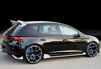 Seat Leon 2013–2020 Sānu sliekšņi DPT V-3 (2017-2020, spīdīgi melni) foto 5