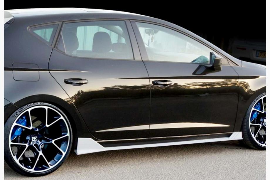 Seat Leon 2013–2020 Sānu sliekšņi DPT V-3 (2017-2020, spīdīgi melni) Image