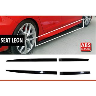 Sānu sliekšņi DPT V-5 (melns spīdīgs) Seat Leon 2013–2020