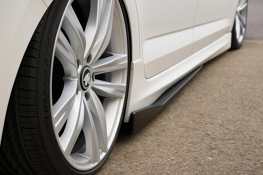 Universālie sānu sliekšņu uzlikas DPT Aero Black (spīdīgi melns) Foto 2