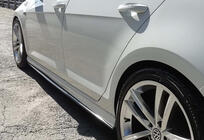 Volkswagen Golf 7/E-Golf 2012–2020 Sānu sliekšņu uzlikas DPT V-2 (spīdīgi melnas) foto 5