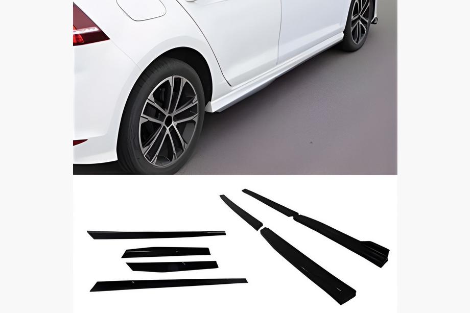 Volkswagen Golf 7/E-Golf 2012–2020 Sānu sliekšņi DPT V-3 (melns spīdīgs) Image