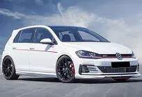 Volkswagen Golf 7/E-Golf 2012–2020 Sānu sliekšņi DPT V-5 (melns spīdīgs) foto 1