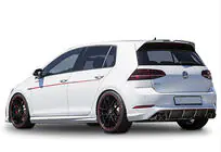 Volkswagen Golf 7/E-Golf 2012–2020 Sānu sliekšņi DPT V-5 (melns spīdīgs) foto 3