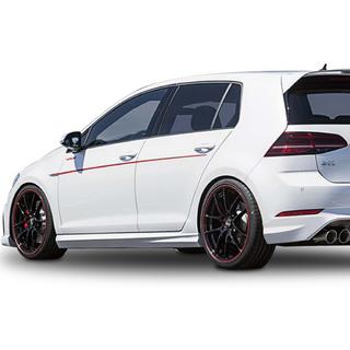 Sānu sliekšņi DPT V-5 (melns spīdīgs) Volkswagen Golf 7/E-Golf 2012–2020 foto 4
