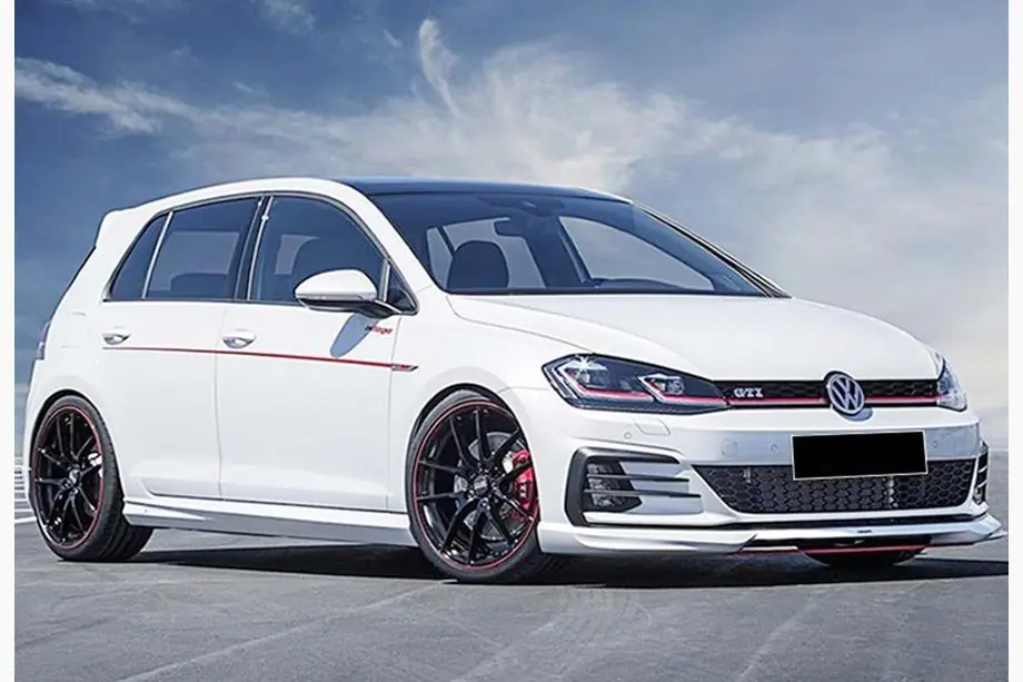 Volkswagen Golf 7/E-Golf 2012–2020 Sānu sliekšņi DPT V-5 (melns spīdīgs) Image