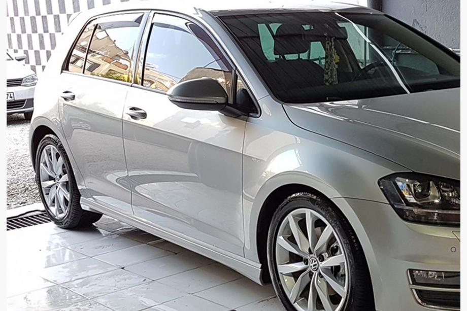Volkswagen Golf 7/E-Golf 2012–2020 Sānu sliekšņi DPT V-9 (melns spīdīgs) Image