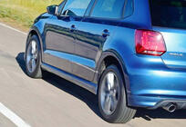 Volkswagen Polo 2010–2017 Sānu sliekšņi DPT V-3 (melns spīdīgs) foto 1