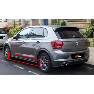 Sānu sliekšņu uzlikas DPT V-2 (spīdīgi melnas) Volkswagen Polo 2017–