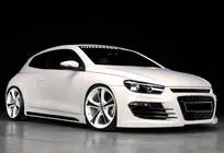 Volkswagen Scirocco 2008–2017 Sānu sliekšņu uzlikas DPT V-2 (spīdīgi melnas) foto 1