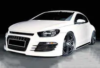 Volkswagen Scirocco 2008–2017 Sānu sliekšņu uzlikas DPT V-2 (spīdīgi melnas) foto 2