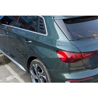 Aizmugurējo sānu logu uzlikas DPT V-1 (melns spīdīgs, 2 gab.) Audi A3 2012–2020 foto 2