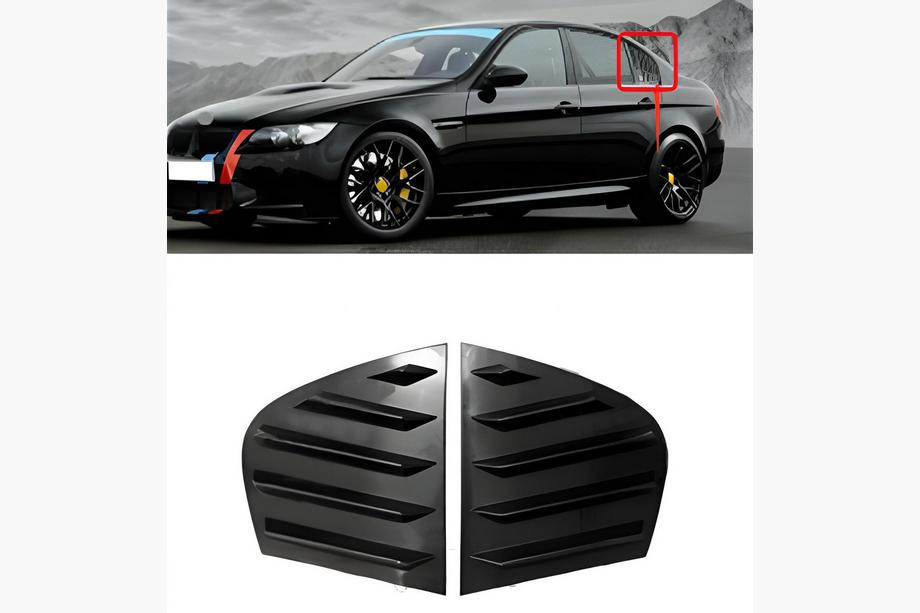 BMW 3. sērija E90/E91 2005–2011 Aizmugurējo logu uzlikas DPT (melns spīdīgs, 2 gab.) Image