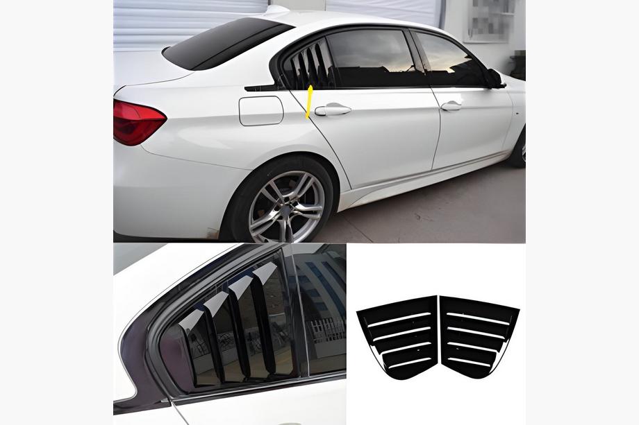BMW 3. sērija F30/F31 2012–2019 Aizmugurējo logu uzlikas DPT (melns spīdīgs, 2 gab.) Image