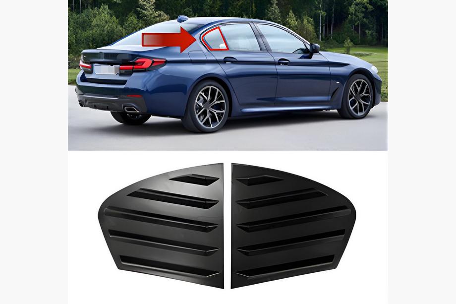 BMW 5. sērija G30/G31 2017–2023 Aizmugurējo logu uzlikas DPT (melns spīdīgs, 2 gab.) Image