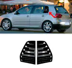 Volkswagen Golf 5 2003–2009 Aizmugurējo logu uzlikas DPT (melns spīdīgs, 2 gab.) foto 1