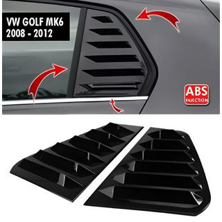 Aizmugurējo sānu logu uzlikas DPT V-1 (melns spīdīgs, 2 gab.) Volkswagen Golf 6 2008–2014