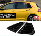 Volkswagen Golf 7/E-Golf 2012–2020 Aizmugurējo logu uzlikas DPT V-2 (melns spīdīgs, 2 gab.) foto 1