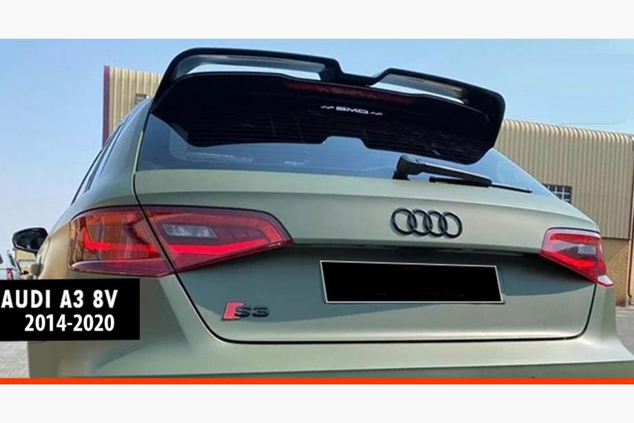 Audi A3 2012–2020 Spoileris DPT V-3 (hečbeks, 5 durvis, melns spīdīgs) Image