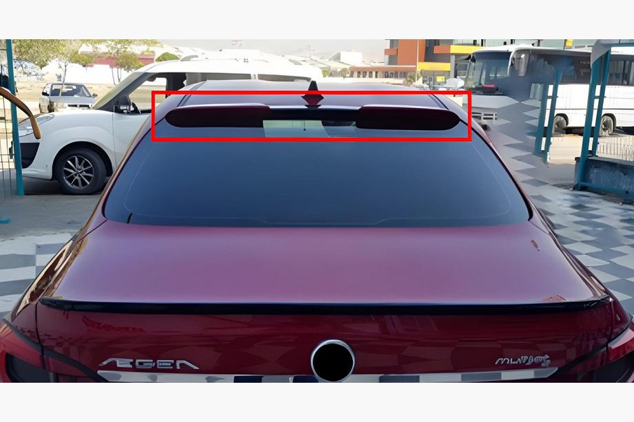 Fiat Tipo 2016– Aizmugures stikla spoilers DPT (melns spīdīgs) Image