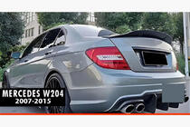 Mercedes C klase W204 2007–2015 Spoileris DPT V-2 (melns spīdīgs) foto 1