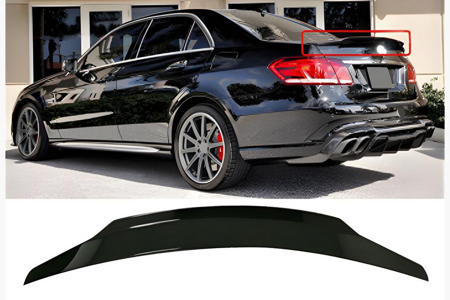 Mercedes E-class W212 2009–2016 Spoileris DPT V-2 (melns spīdīgs) Foto 1