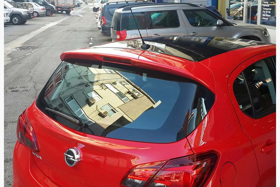 Opel Corsa E 2015–2019 Spoileris DPT V-2 (melns spīdīgs) Foto 1