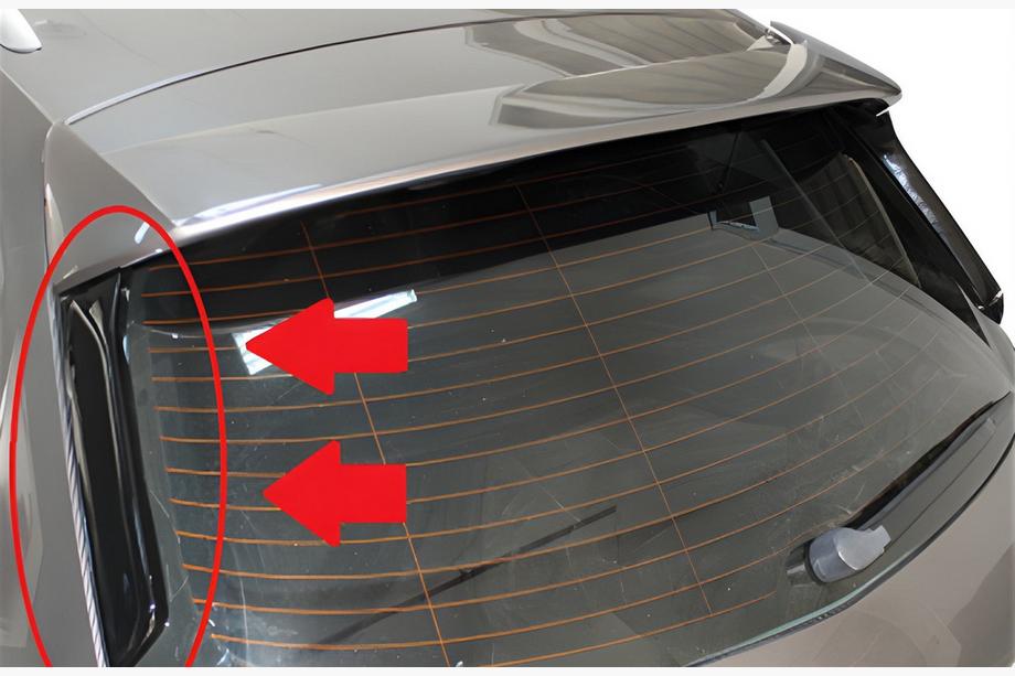Seat Leon 2013–2020 Spoilera uzlikas Flap DPT (2 gab., melns spīdīgs) Foto 1