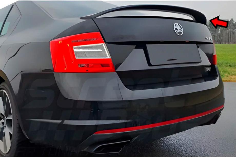 Skoda Octavia III A7 2013–2019 Spoileris DPT V-5 (spīdīgi melns) Foto 3