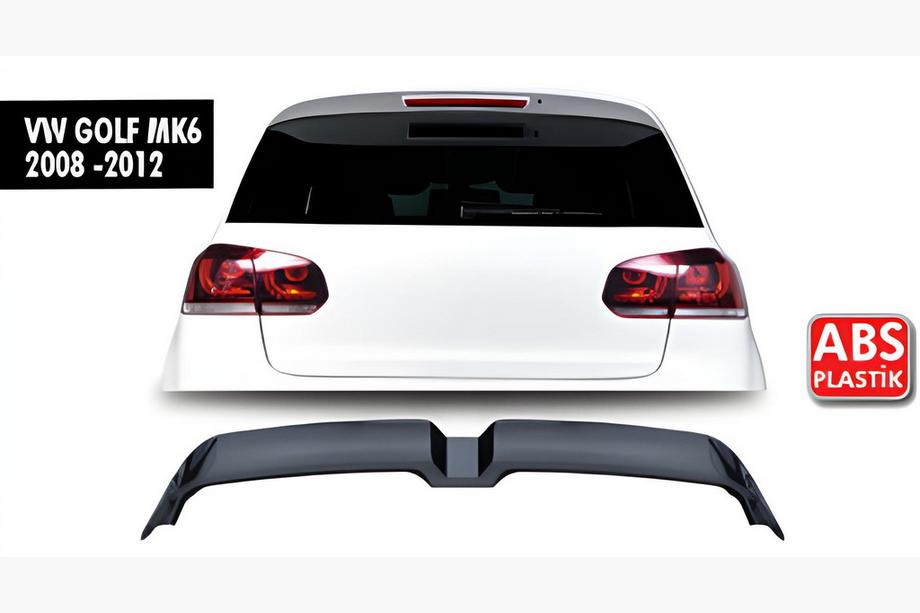 Volkswagen Golf 6 2008–2014 Spoileris DPT V-3 (HB, melns spīdīgs) Image