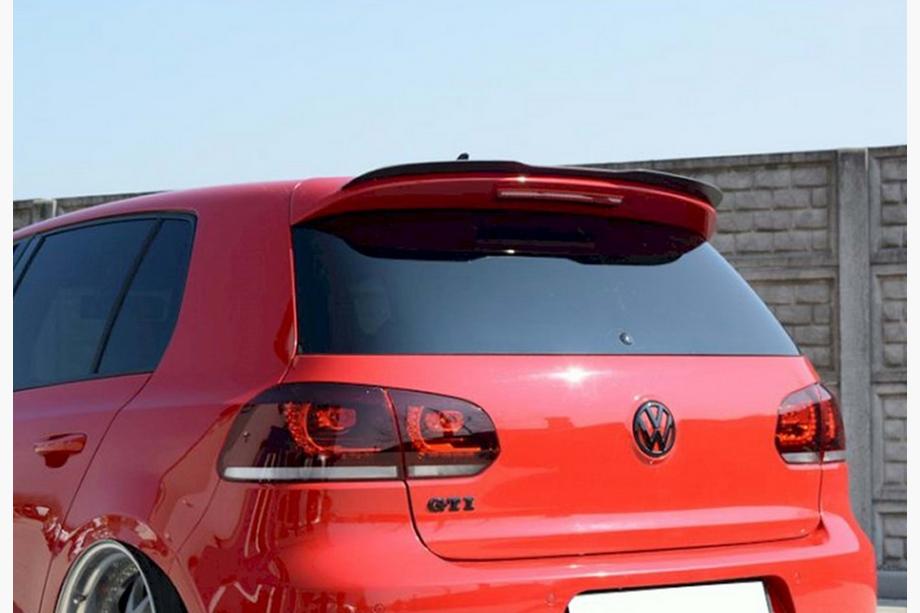 Volkswagen Golf 6 2008–2014 DPT V-4 spoileris (HB, melns spīdīgs) Image