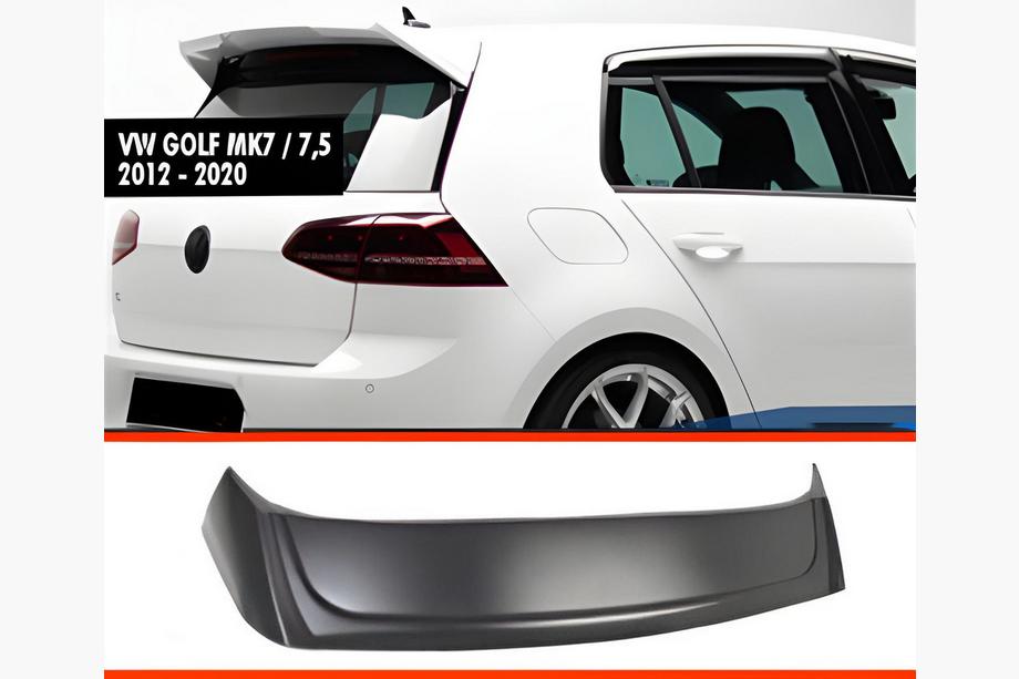 Volkswagen Golf 7/E-Golf 2012–2020 DPT V-6 spoileris (GTI / R HB, melns spīdīgs) Image