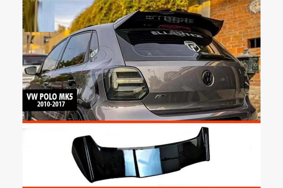 Volkswagen Polo 2010–2017 DPT V-1 spoileris (HB, melns spīdīgs) Image