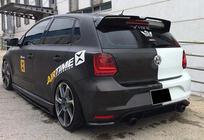 Volkswagen Polo 2010–2017 Spoileris DPT V-3 (HB, melns spīdīgs) foto 3
