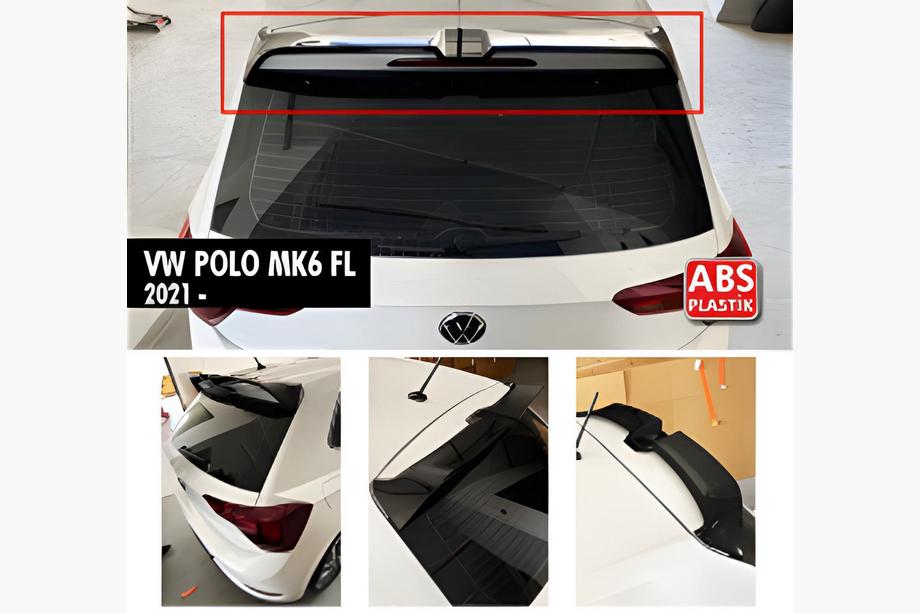 Volkswagen Polo 2017– Spoileris DPT V-1 (2021+, HB, spīdīgi melns) Foto 1